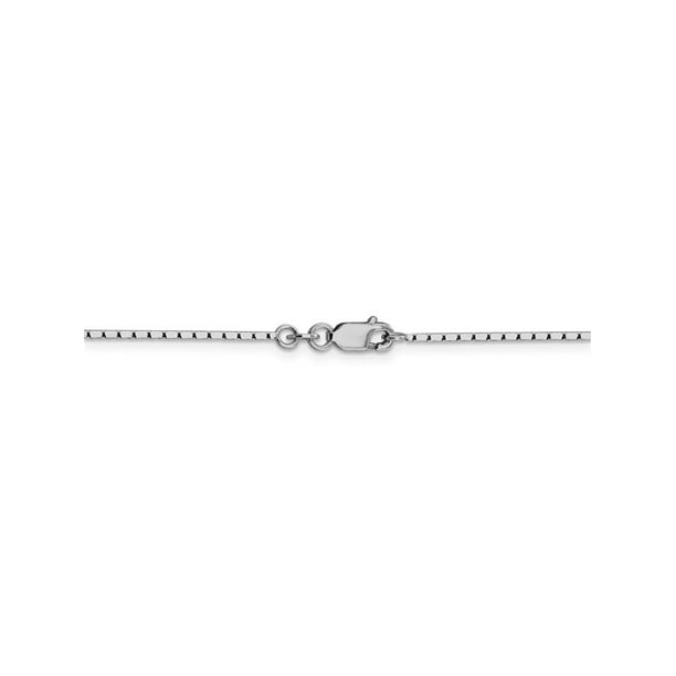 925 Sterling Silver Mirror Box Chain Necklace 